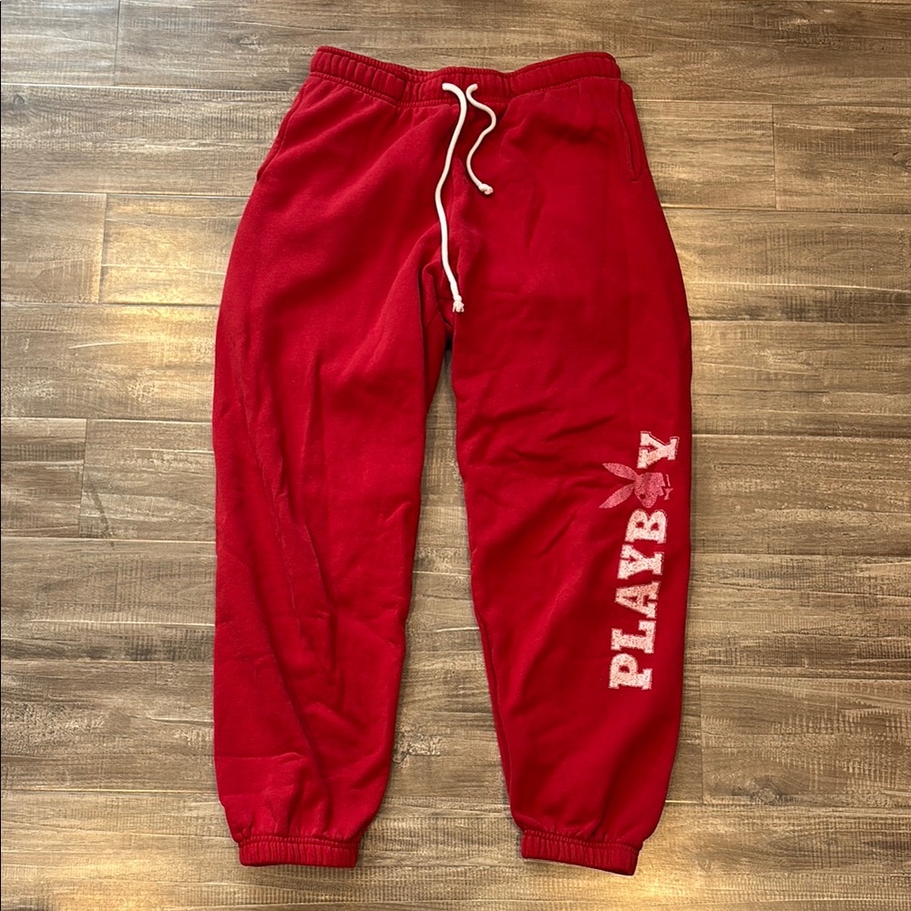 PLAYBOY by Pacsun Red Sweatpants
